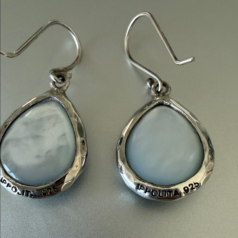 Ippolita Wonderland Earrings Teardrop Doublet Sterling Silver & Deep Blue Stone - Picture 8 of 12
